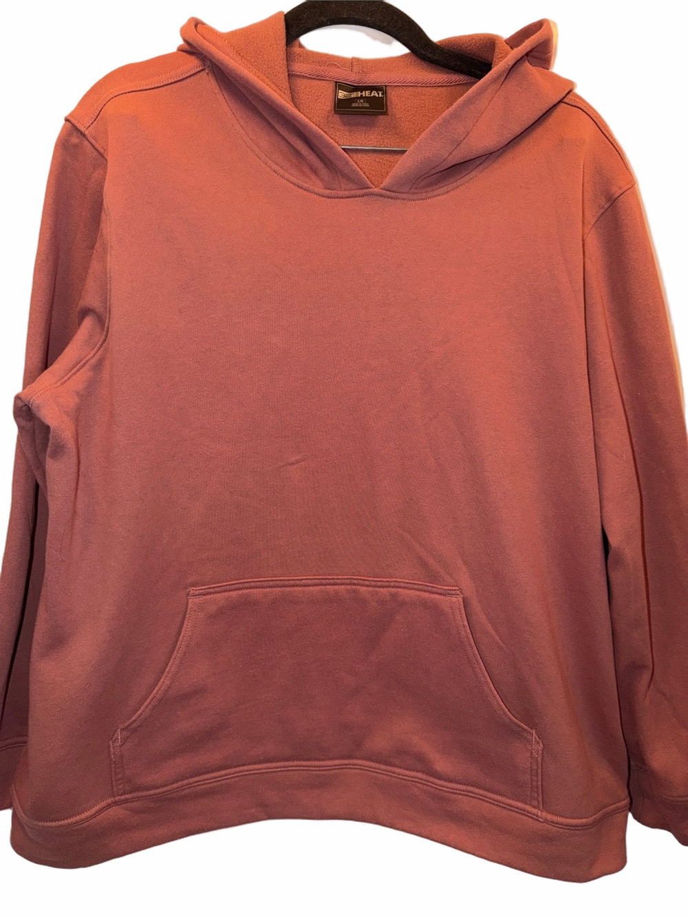 32 Degree Heat, Dusty Rose Pullover Hoodie Sweatshirt, SZ L, PTP 24”, (T1-372)